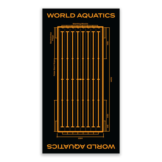 World Aquatics Bolt lane Schwimmtuch 150x80cm