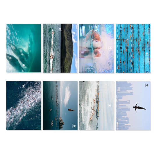 Aquatics Signature Postcard set BLUE