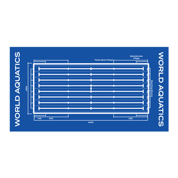 World Aquatics Blueway  Swim Towel 150x80cm