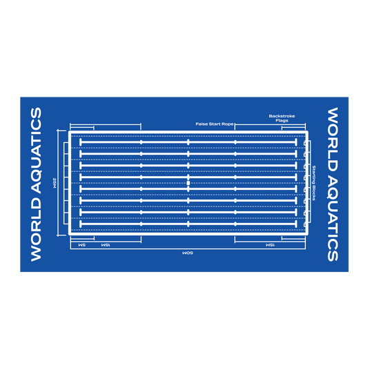 World Aquatics Blueway Schwimmtuch 150x80cm