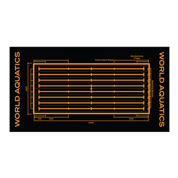 World Aquatics Bolt lane  Swim Towel 150x80cm