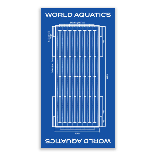World Aquatics Blueway Schwimmtuch 150x80cm